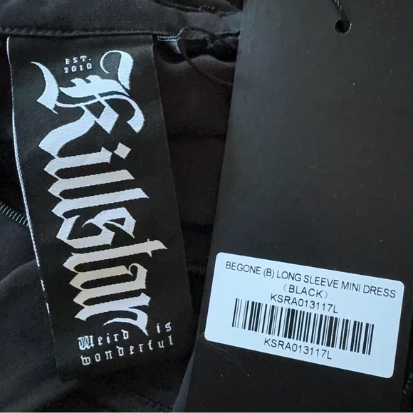 Killstar Begone Long Sleeve Mini Dress Large - Picture 5 of 7